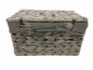 Preview: Aufbewahrungskorb mit Deckel Groundwood grau