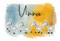 Preview: Unna Souvenir Postkarte 4 Esel Design