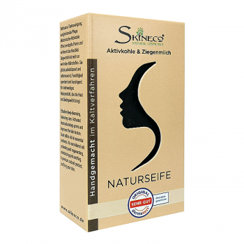 Skineco Ziegenmilchseife mit Aktivkohle