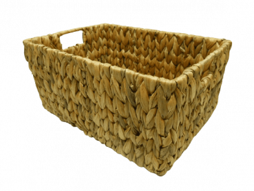 Regalkorb Schrankkorb Korb Wasserhyazinthe 4 versch. Größen rechteckig hoch geflochten