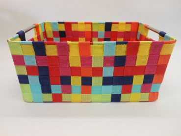 Regalkorb Aufbewahrungskorb Nylon 3 versch. Größen rechteckig bunt Mix