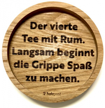 HOLZPOST Holz-Untersetzer Getränke braun