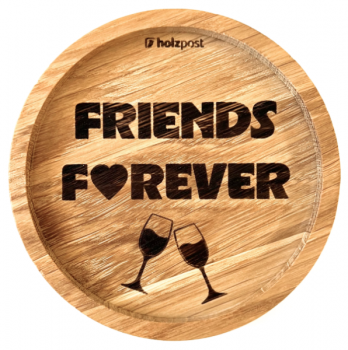 Holzpost Untersetzer aus Eiche "Forever"