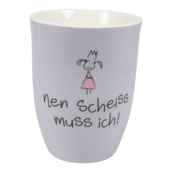 Mea Living Tasse mit Henkel 500 ml nen Scheiss muss ich lila