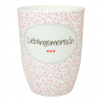 Mea Living Tasse mit Henkel 500 ml Lieblingsmensch pink