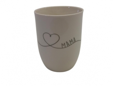 Mea Living Tasse mit Henkel 500 ml "Herz geschwungen Mama" anthrazit