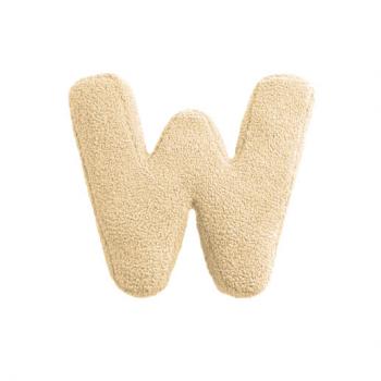 MEA-Lini Buchstabenkissen "W" wollweiss