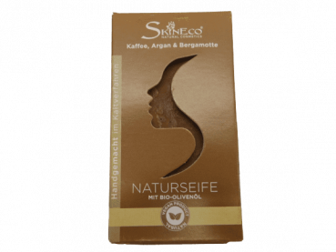 Skineco VEGANE NATUR SEIFE Kaffee, Argan & Bergamotte