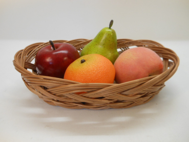 Brotkorb Brötchenkorb Obstkorb Weidenkorb gezogen oval groß