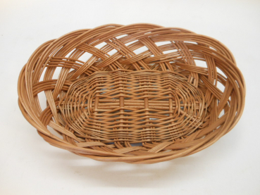 Brotkorb Brötchenkorb Obstkorb Weidenkorb gezogen oval groß
