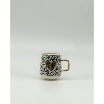 Mea Living Espressotasse gold "Herz gestrichelt"