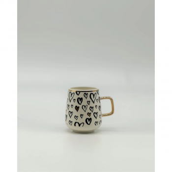 Mea Living Espressotasse gold "Herz Pinselstriche"