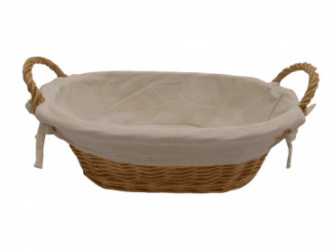 Brotkorb aus geschälter Weide oval