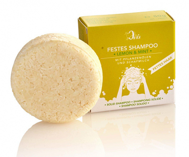 Ovis festes Shampoo Lemon -Mint für leicht fettendes Haar