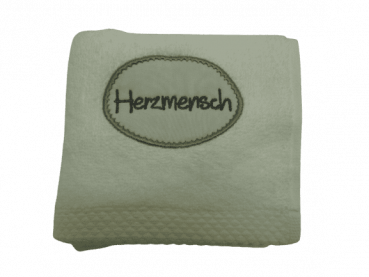 Mea Living Gästehandtuch "Herzmensch" weiß