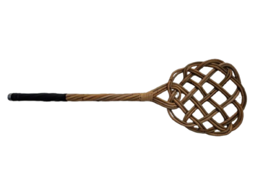 Teppichklopfer aus Peddigrohr mit Handschutz 2-fädig
