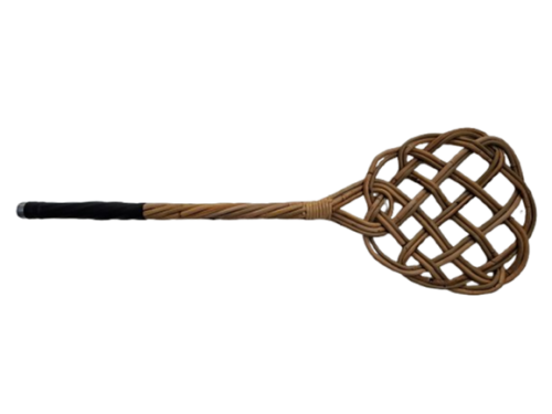 Teppichklopfer aus Peddigrohr mit Handschutz 2-fädig