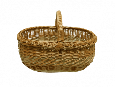 Einkaufskorb Weidenkorb Autokorb gesottene Weide 2-farbig oval 18003