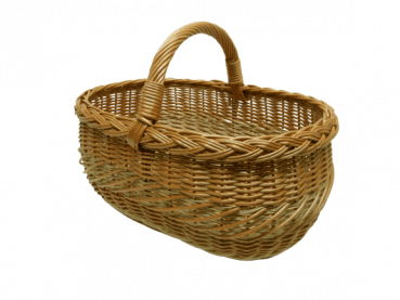 Einkaufskorb Weidenkorb Autokorb gesottene Weide 2-farbig oval 18003