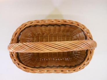 Einkaufskorb Weidenkorb gesottene Weide 18027 3 farbig Taschenform