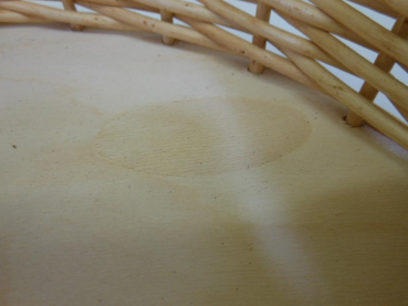 B-Ware Korbtablett Tablett aus Weide mit Holzboden 1 Henkel 3 Varianten