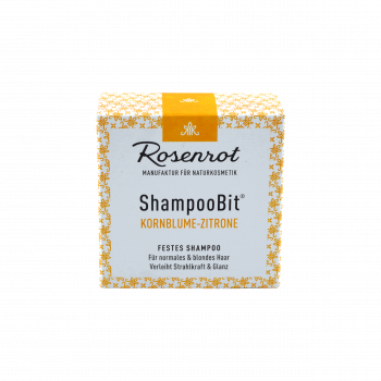 Rosenrot ShampooBit® - festes Shampoo Kornblume-Zitrone