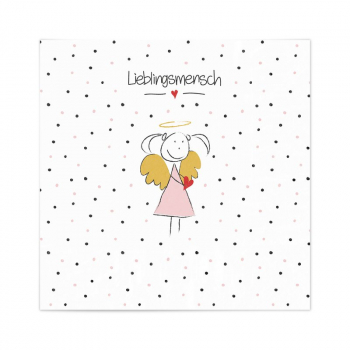 Mea Living Servietten Engel Lieblingsmensch rosa