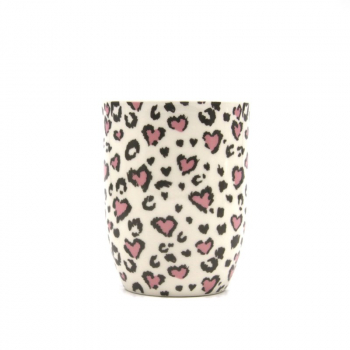 Mea Living Tasse mit Henkel 500 ml "Leo" rosa-anthrazit