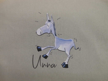 Unna Souvenir Baumwolltasche kurze Henkel Esel Design