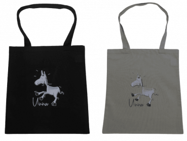Unna Souvenir Baumwolltasche lange Henkel Esel Design