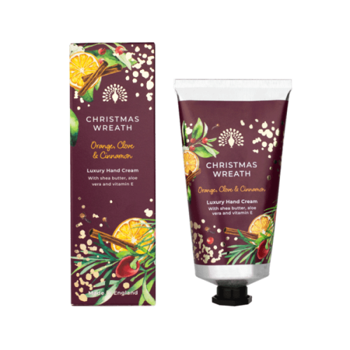 Englische Weihnachtsbotschaften Weihnachtskranz Handcreme