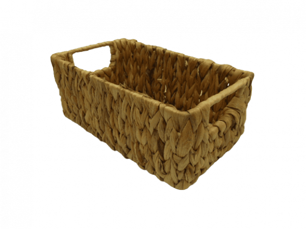 Regalkorb Schrankkorb Korb Wasserhyazinthe 4 versch. Größen rechteckig hoch geflochten