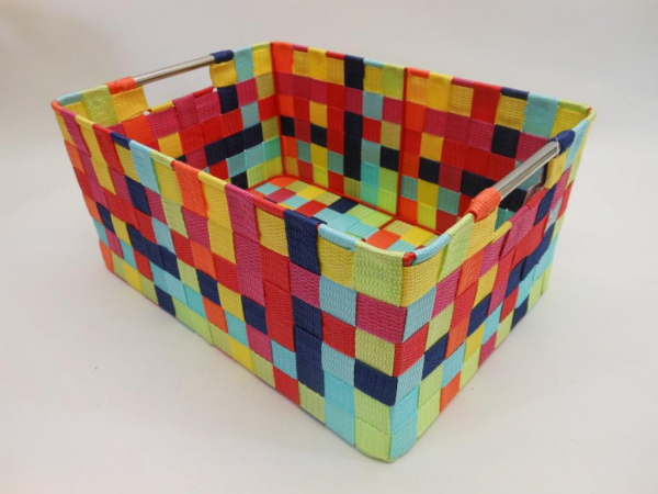 Regalkorb Aufbewahrungskorb Nylon 3 versch. Größen rechteckig bunt Mix