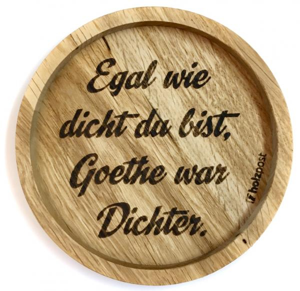 Holzpost Untersetzer aus Eiche "Dichter"