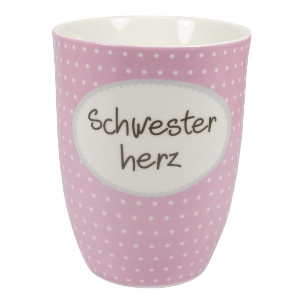 Mea Living Tasse mit Henkel 500 ml Schwesterherz