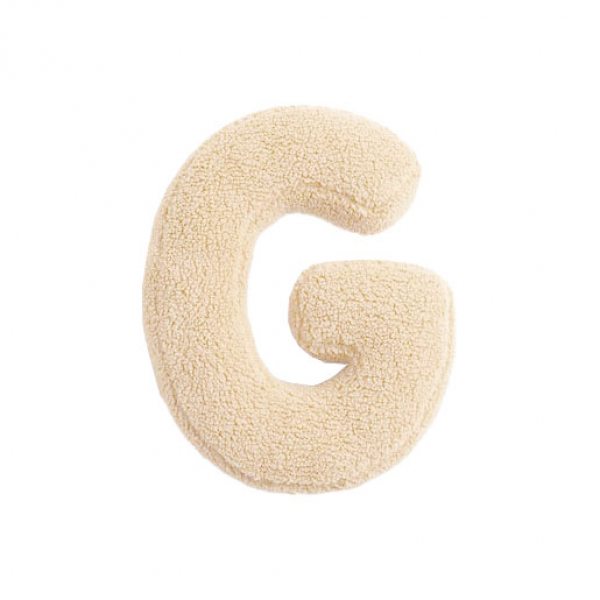 MEA-Lini Buchstabenkissen "G" wollweiss
