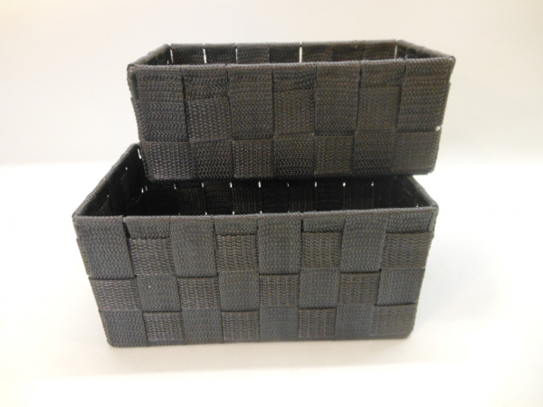 Ablagekorb Regalkorb Korb Nylon 2 versch. Größen grau