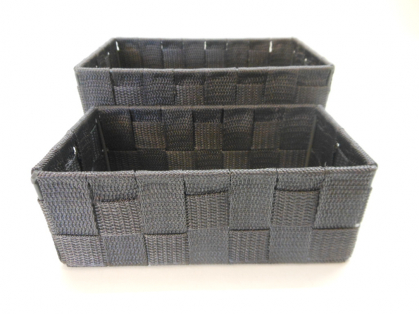 Ablagekorb Regalkorb Korb Nylon 2 versch. Größen grau