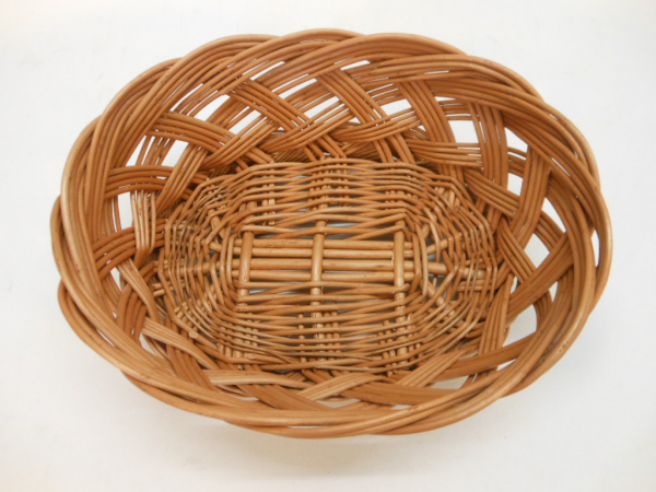 Brotkorb Brötchenkorb Obstkorb Weidenkorb gezogen oval klein