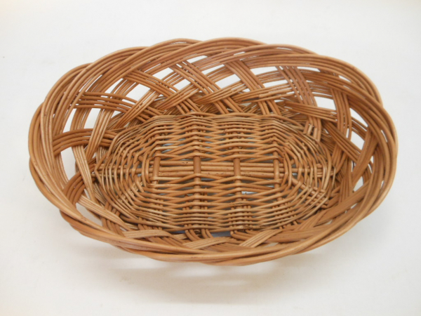 Brotkorb Brötchenkorb Obstkorb Weidenkorb gezogen oval groß
