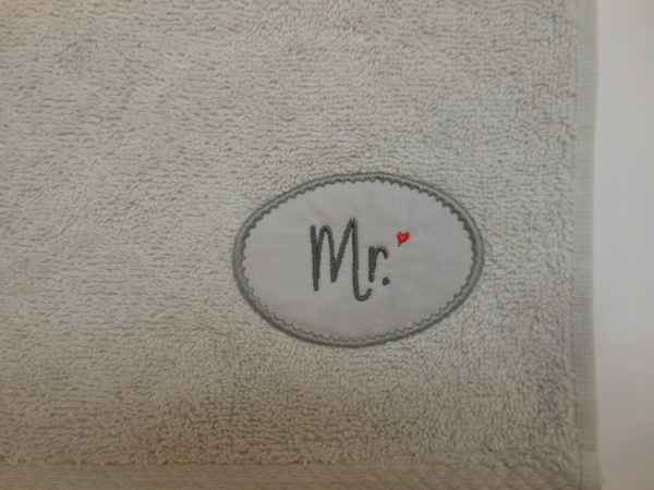 Mea Living Gästehandtuch "Mr." grau