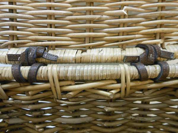 Korbtruhe Universalkorb aus Rattan mit Deckel grau