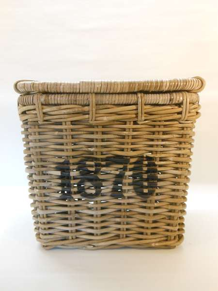 Korbtruhe Universalkorb aus Rattan mit Deckel grau