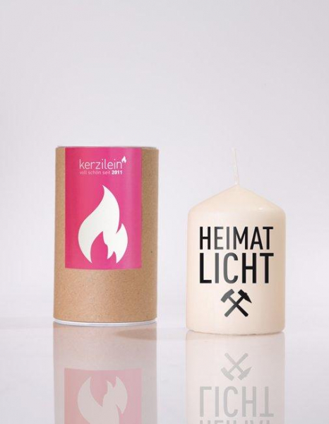 Kerzilein Flämmchen "Heimatlicht" creme/schwarz