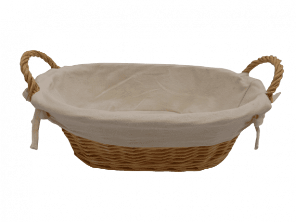 Brotkorb aus geschälter Weide oval