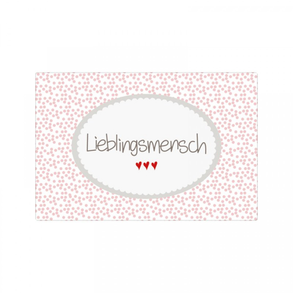Mea Living Brettchen Lieblingsmensch pink Punkte