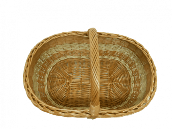 Einkaufskorb Weidenkorb Autokorb gesottene Weide 2-farbig oval 18003