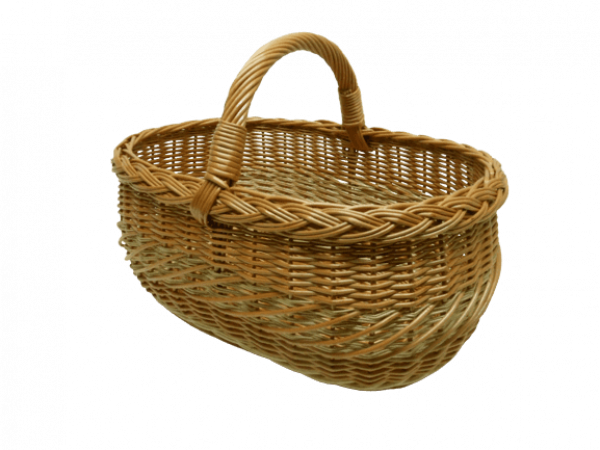 Einkaufskorb Weidenkorb Autokorb gesottene Weide 2-farbig oval 18003
