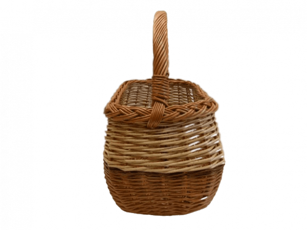 Einkaufskorb Weidenkorb gesottene Weide 2-farbig 18012 Längshenkel