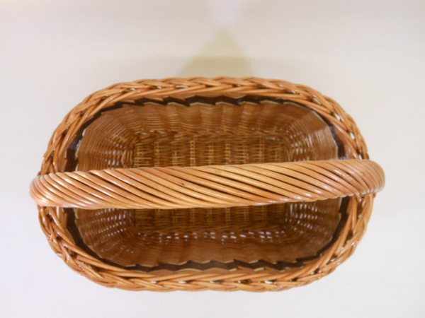 Einkaufskorb Weidenkorb gesottene Weide 18027 3 farbig Taschenform